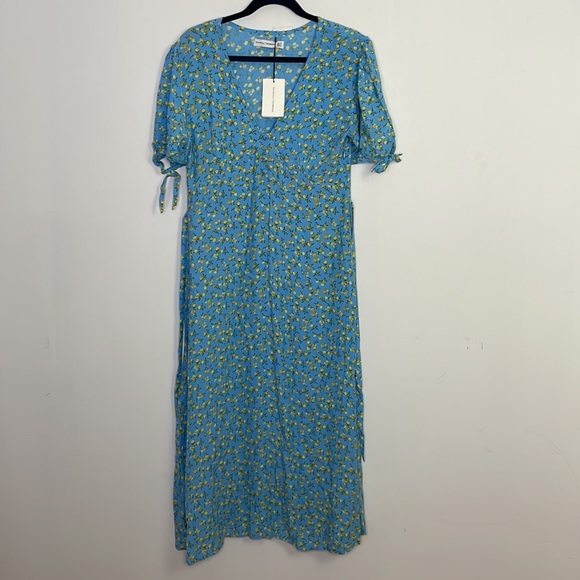 Faithfull the brand blue Daija midi dress size 6 - Picture 2 of 12